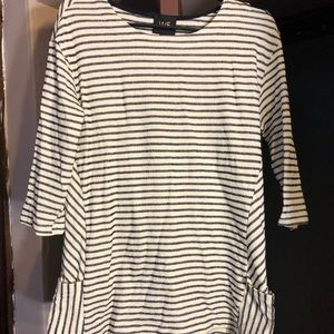Black and white striped top